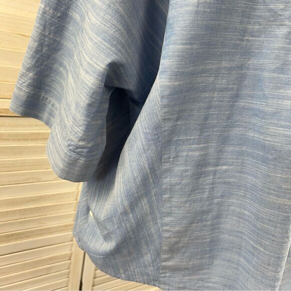 Frame Chambray Dolman Sleeve Blouse Top Large - Picture 14 of 15